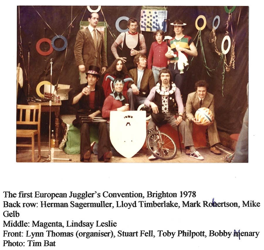 1st european jugglers convention Brighton 1978